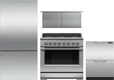 4 Piece Package Includes Refrigerator, Range, Hood And Dishwasher